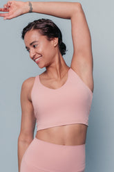 Kama U-Cut Sports Bra - Pink-Araa Active